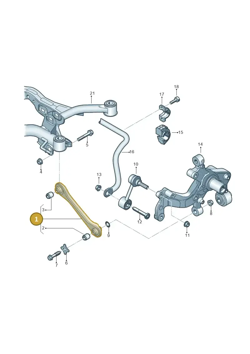 1K0501529F — Volkswagen Tiguan 4Motion (2011-2018) diagram 460501200, position 1
