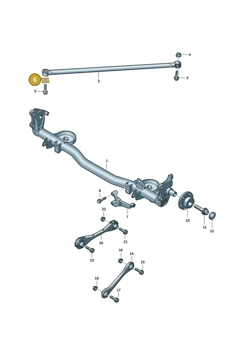1K0505193 — Volkswagen Caddy Maxi Kombi (2020-2024) diagram 2ka501000, position 6