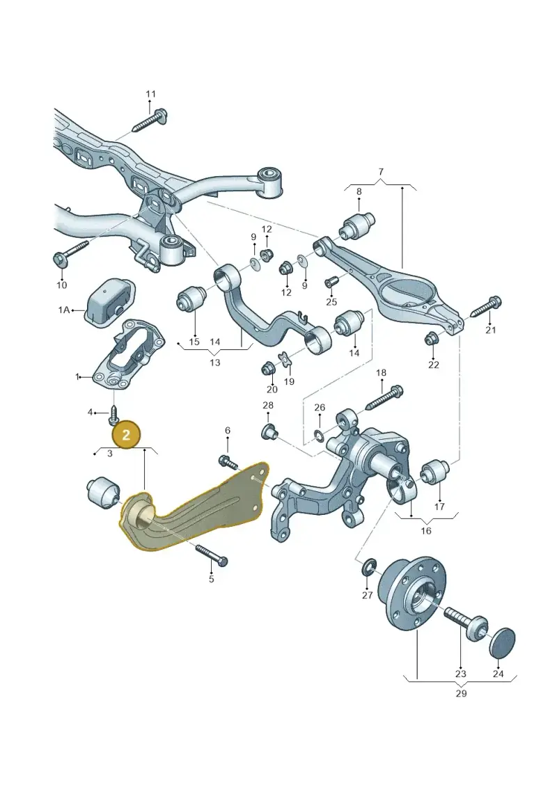 1K0505223K — Volkswagen Scirocco 2.0 (2014-2017) diagram 460505100, position 2