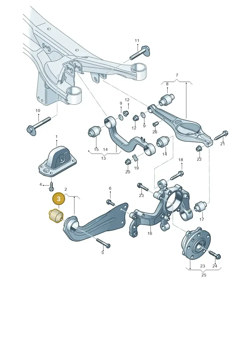 1K0505541B — Volkswagen GOLF (2003-2005) diagram 412505300, position 3