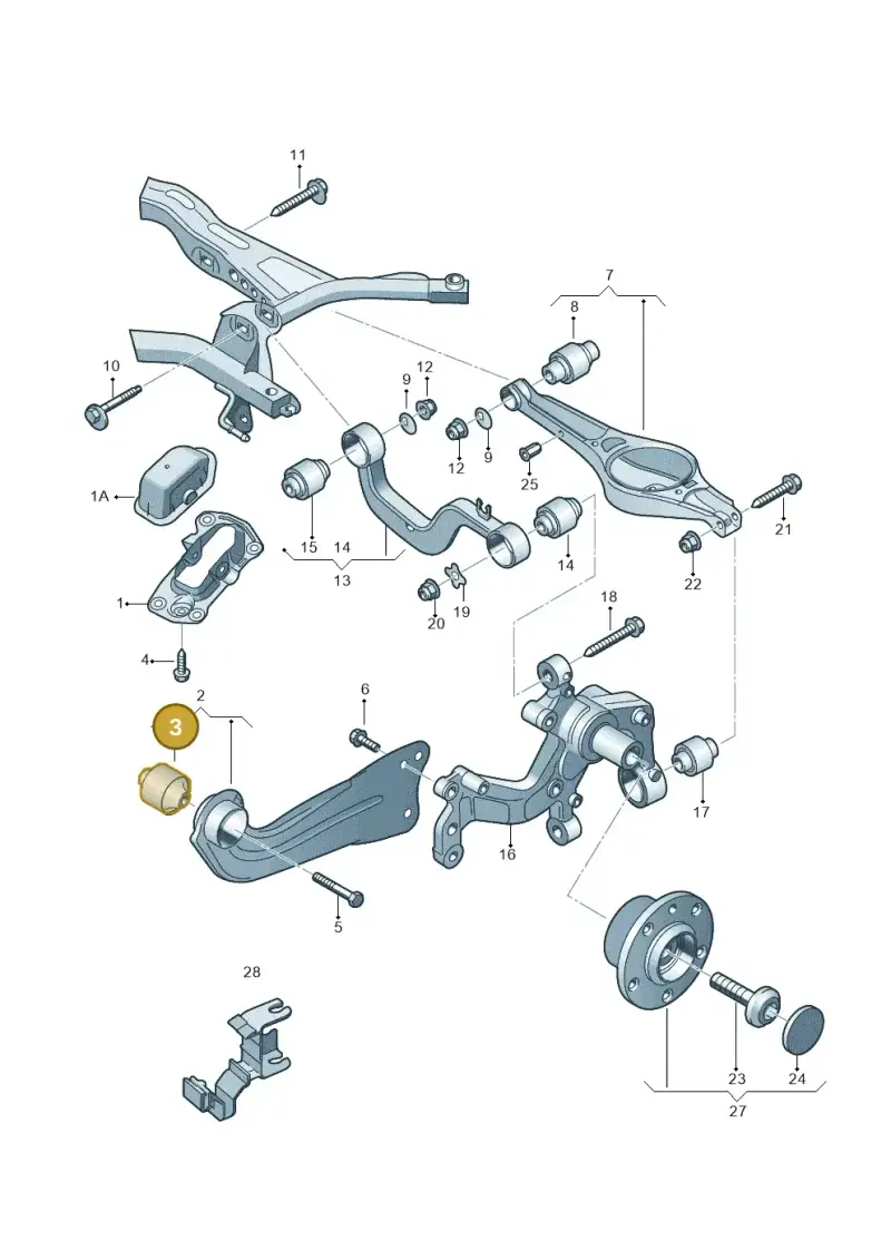 1K0505541B — Volkswagen Golf Cabriolet (2011-2016) diagram 649505050, position 3