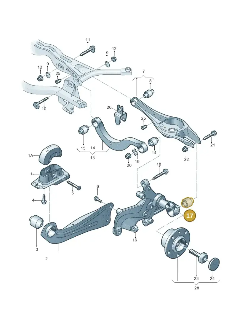 1K0505553A — Volkswagen Golf 2.0 (2016-2020) diagram 746505050, position 17