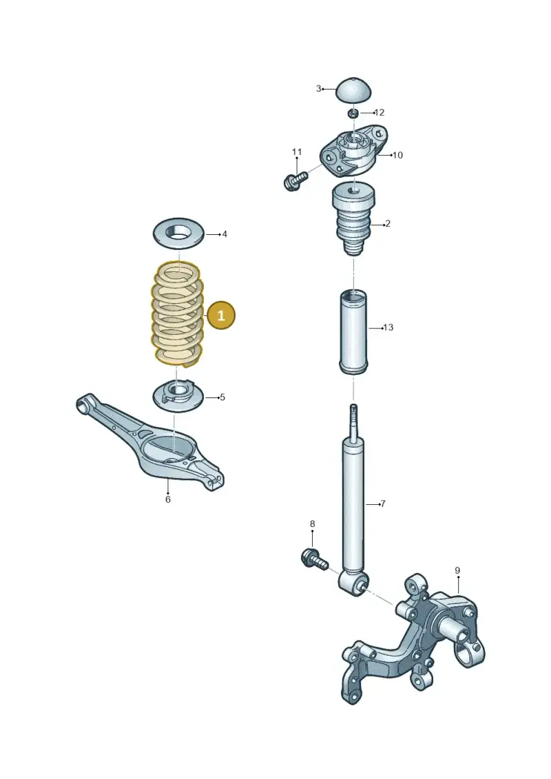 1K0511115BL — Volkswagen Beetle (2016-2019) diagram 854511001, position 1