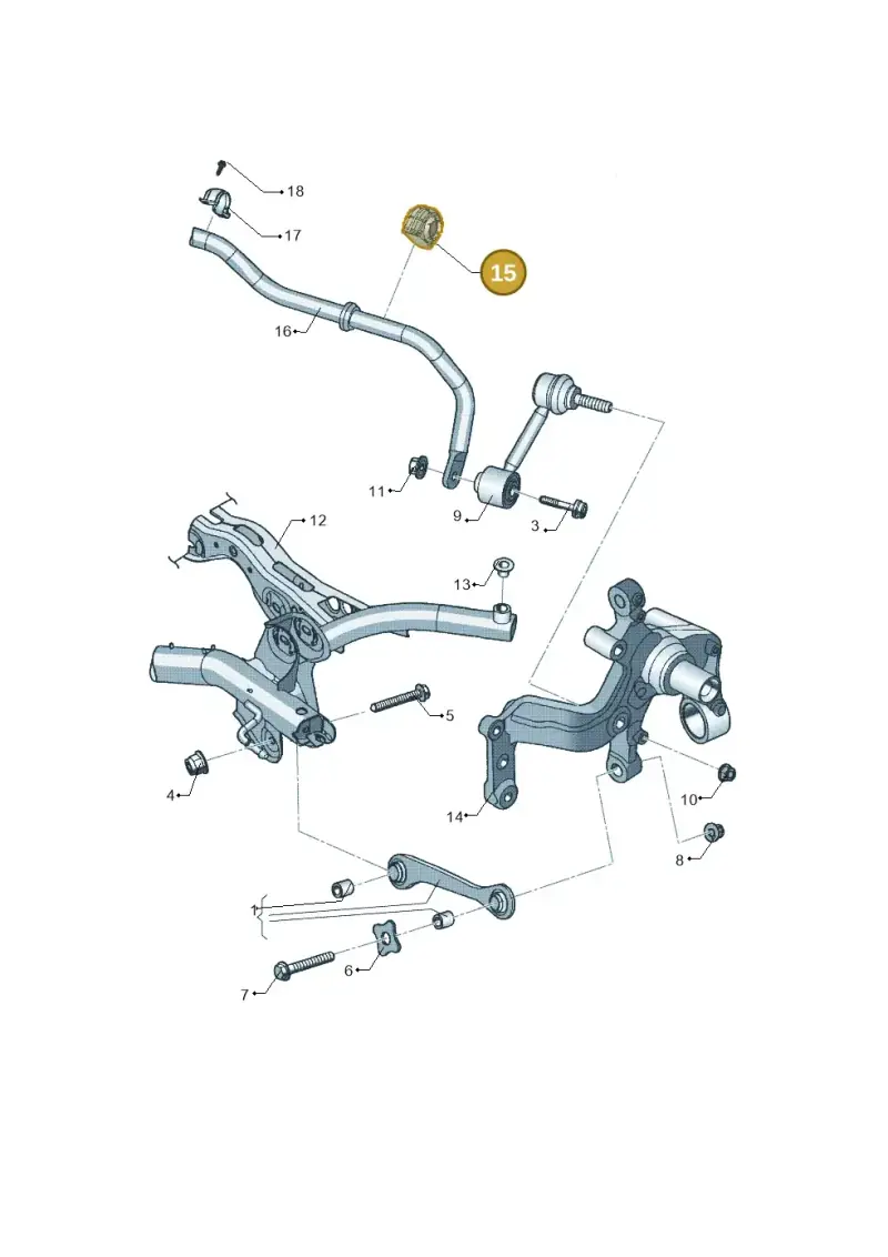 1K0511327AP — Volkswagen New beetle (2011-2016) diagram 449501200, position 15
