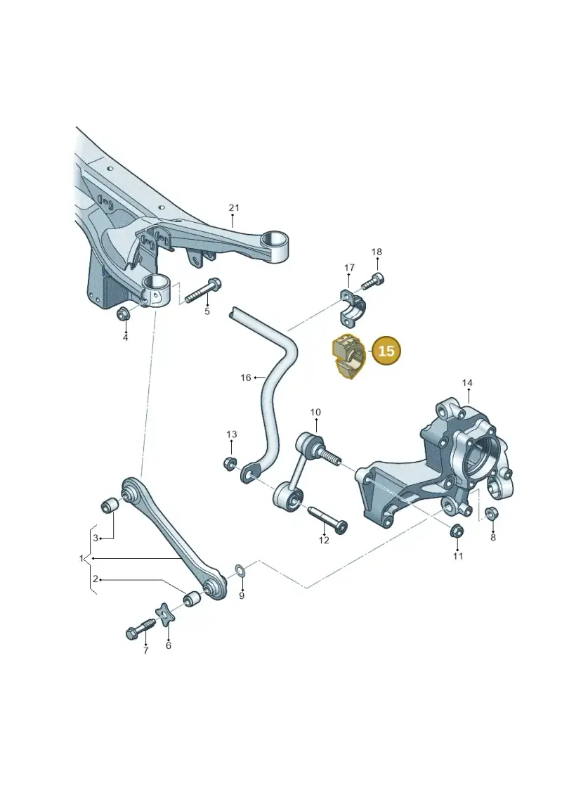 1K0511327AR — Volkswagen Tiguan 4Motion (2011-2018) diagram 460501300, position 15