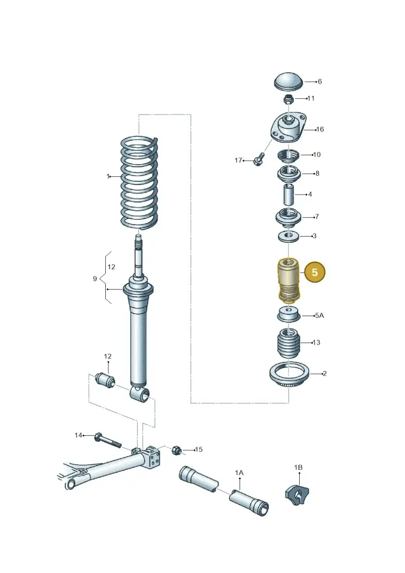 1K0511353F — Volkswagen Saveiro (2011-2013) diagram 543511100, position 5
