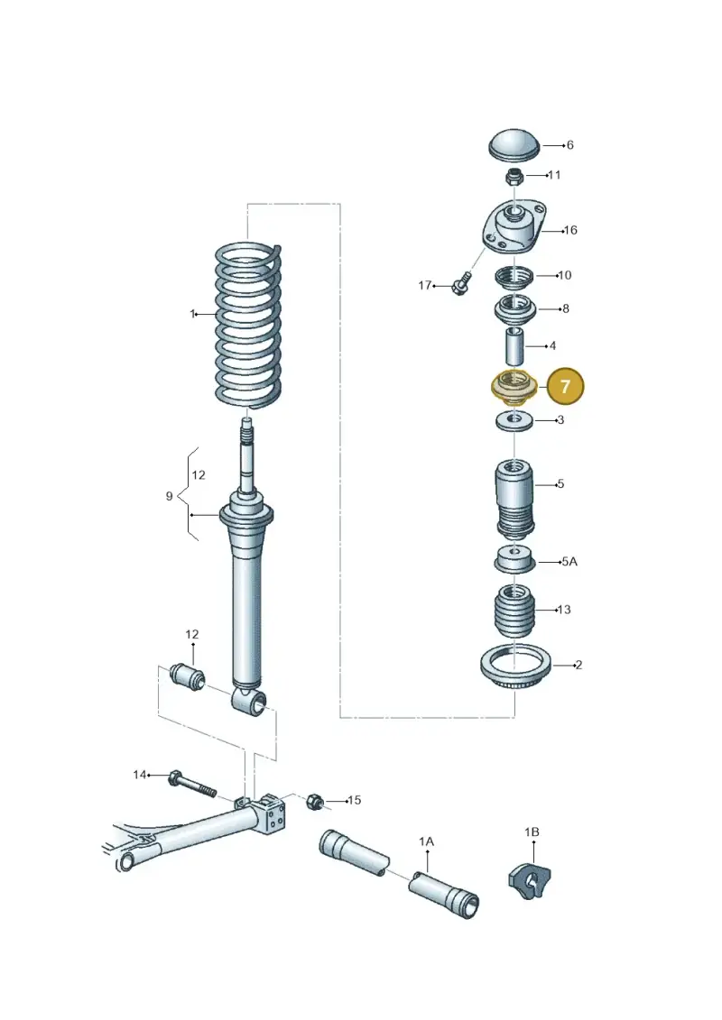 1K0513167 — Volkswagen Saveiro (2011-2013) diagram 543511100, position 7