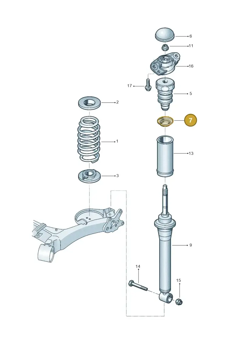 1K0513167 — Volkswagen Saveiro (2016-2017) diagram 567511100, position 7