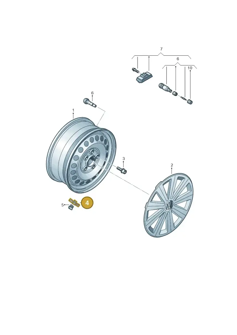 1K0601178A — Volkswagen Passat estate (2023-) diagram 702601400, position 4