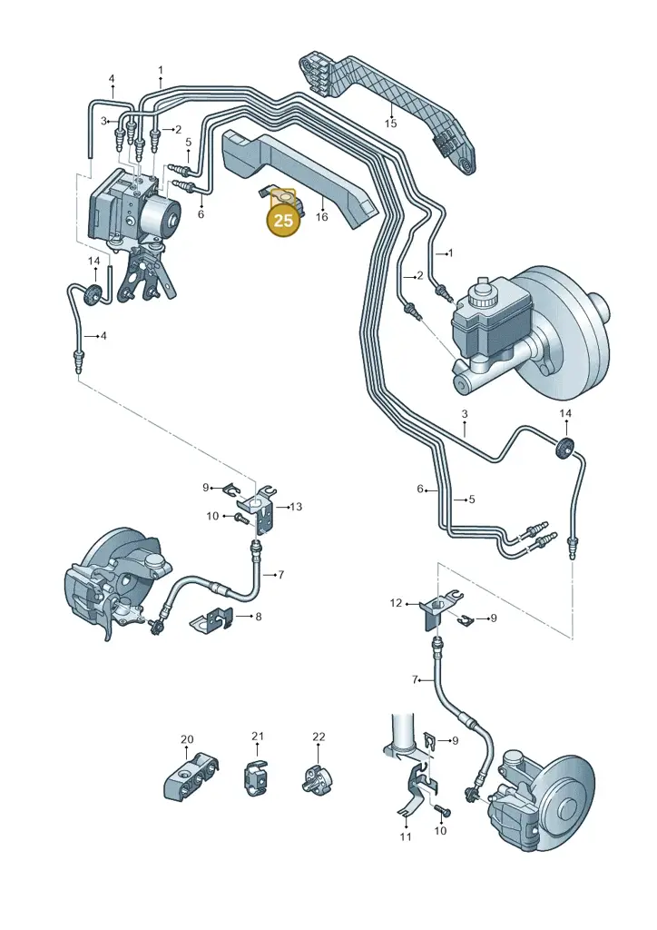 1K0611715 — Volkswagen Scirocco 2.0 (2014-2017) diagram 694611200, position 25