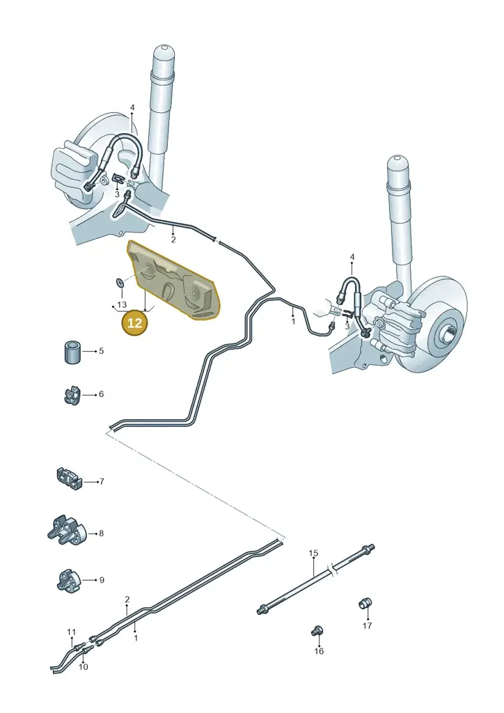 1K0611716 — Volkswagen Tiguan 2.0 4Motion (2017-2024) diagram 746611350, position 12