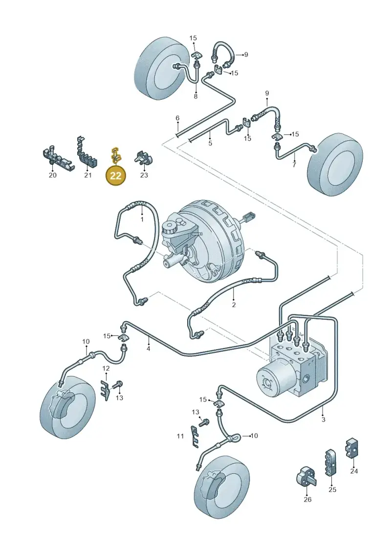 1K0611797 — Volkswagen Amarok twin cab (2022-) diagram 894611200, position 22