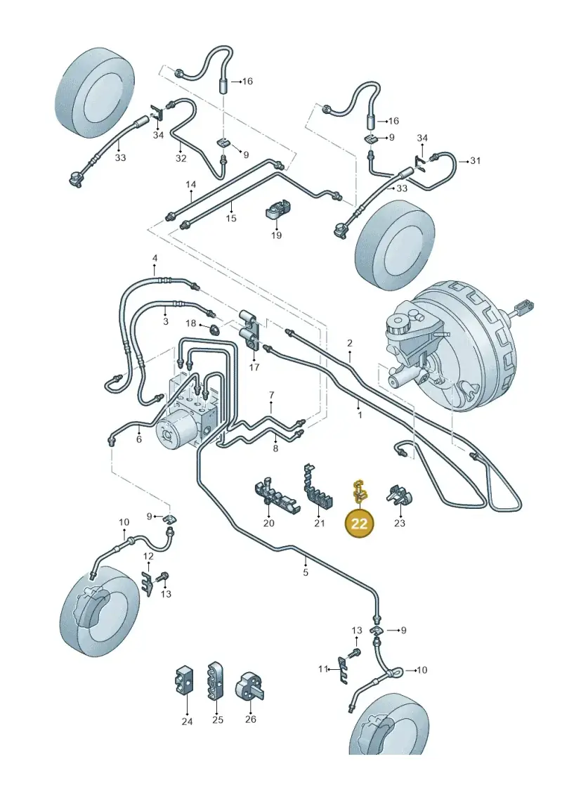 1K0611797 — Volkswagen Amarok twin cab (2022-) diagram 894611220, position 22