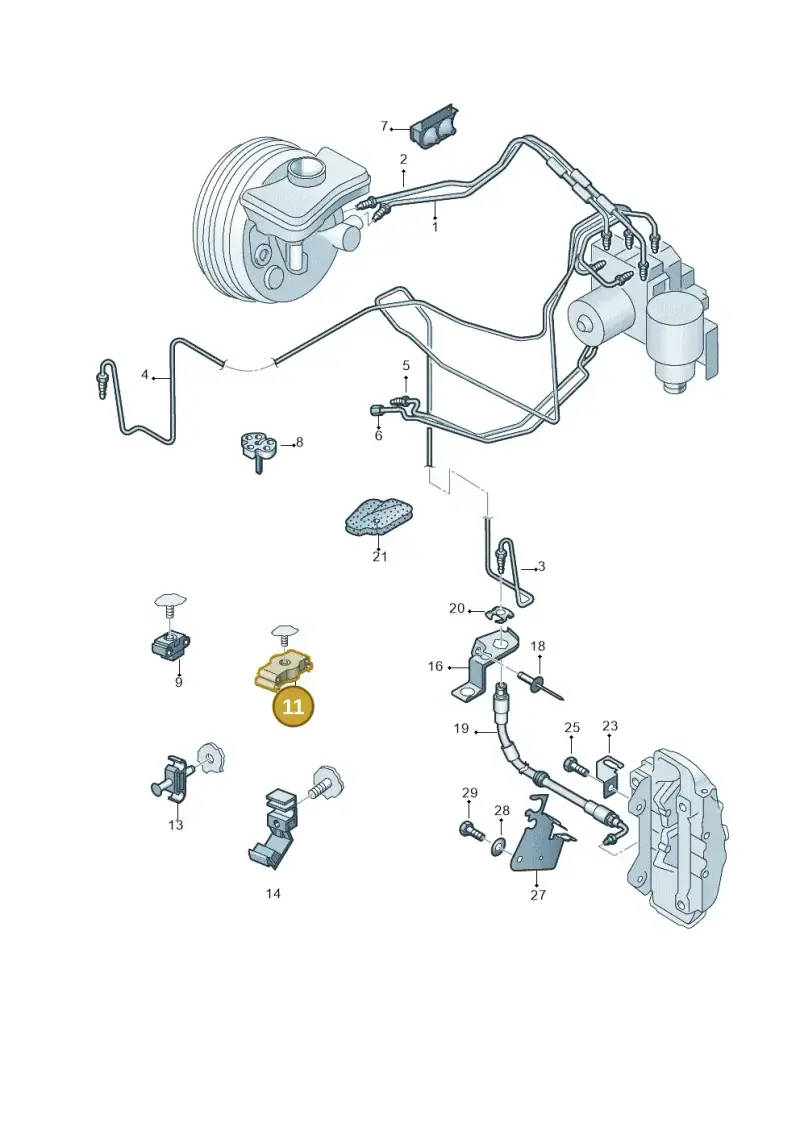 1K0611797A — Audi RS4 Cabrio qu.    08> (2007-) diagram 605611200, position 11