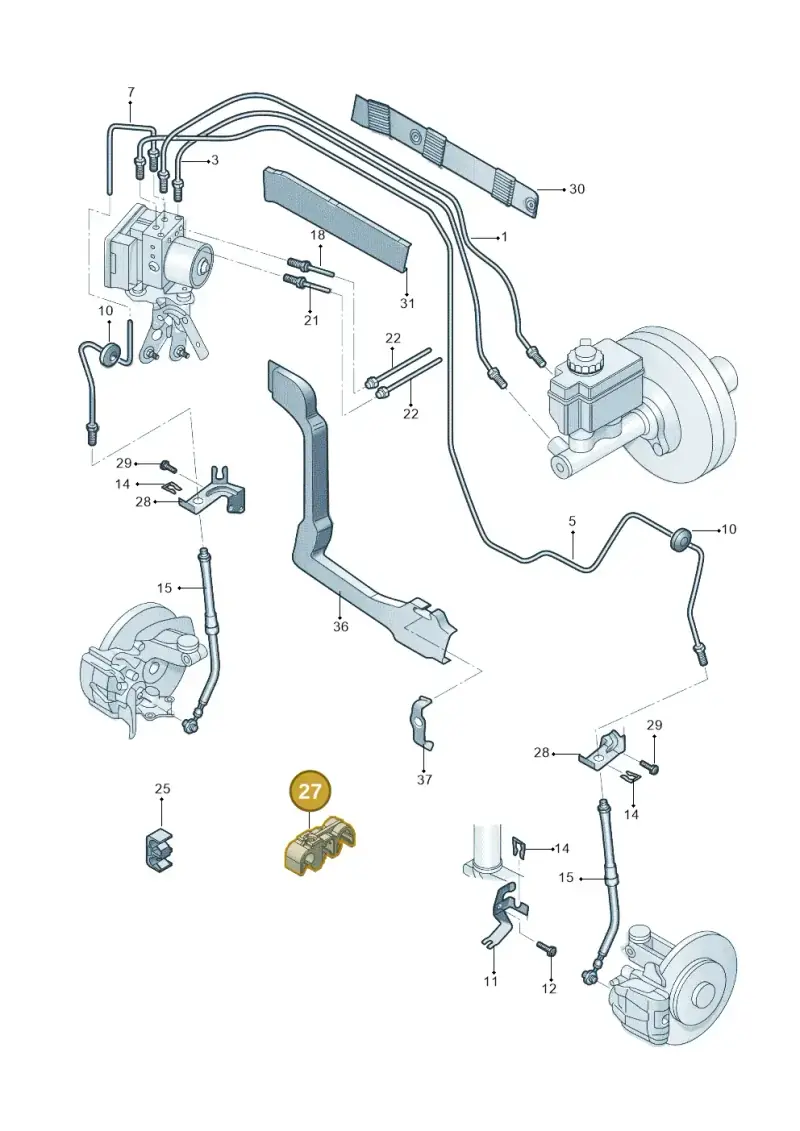 1K0611797A — Skoda Superb Ambition (2009-2015) diagram 671611200, position 27