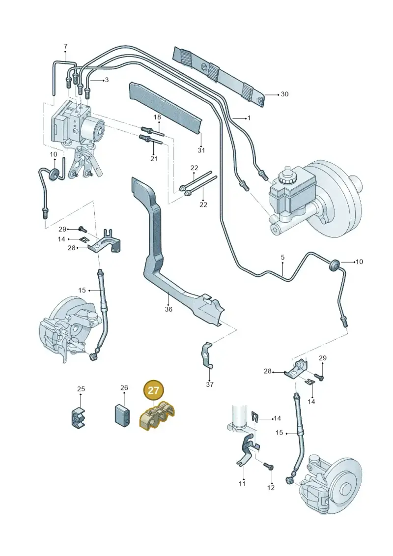 1K0611797A — Skoda Superb Ambition (2009-2015) diagram 671611250, position 27