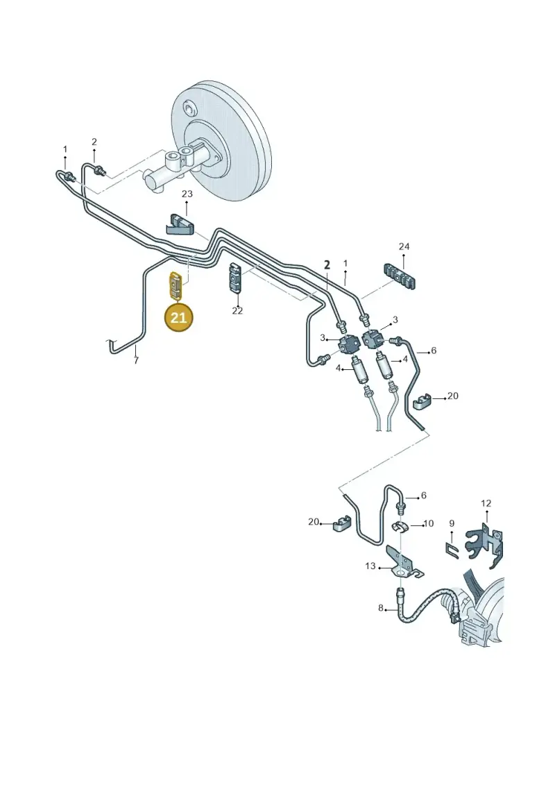 1K0611797A — Skoda Fabia Ambiente (2009-2013) diagram 677611150, position 21