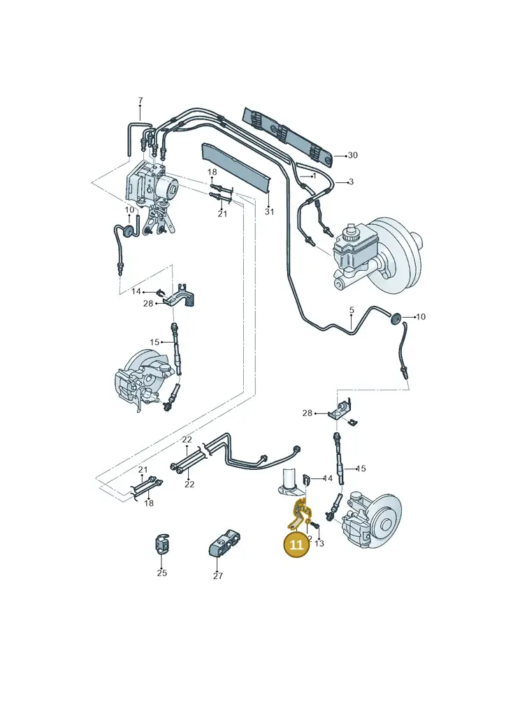 1K0611841F — Volkswagen Beetle (2016-2019) diagram 789611021, position 11