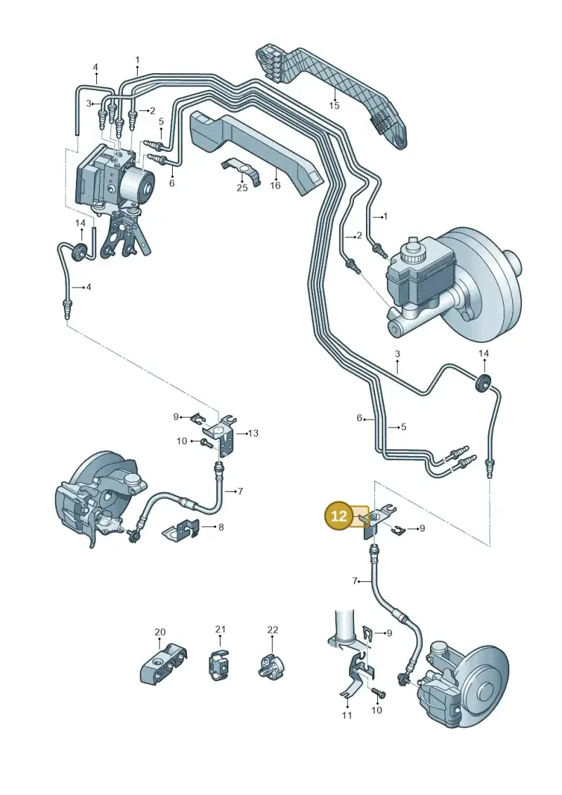 1K0611845B — Volkswagen Scirocco 2.0 (2014-2017) diagram 694611200, position 12