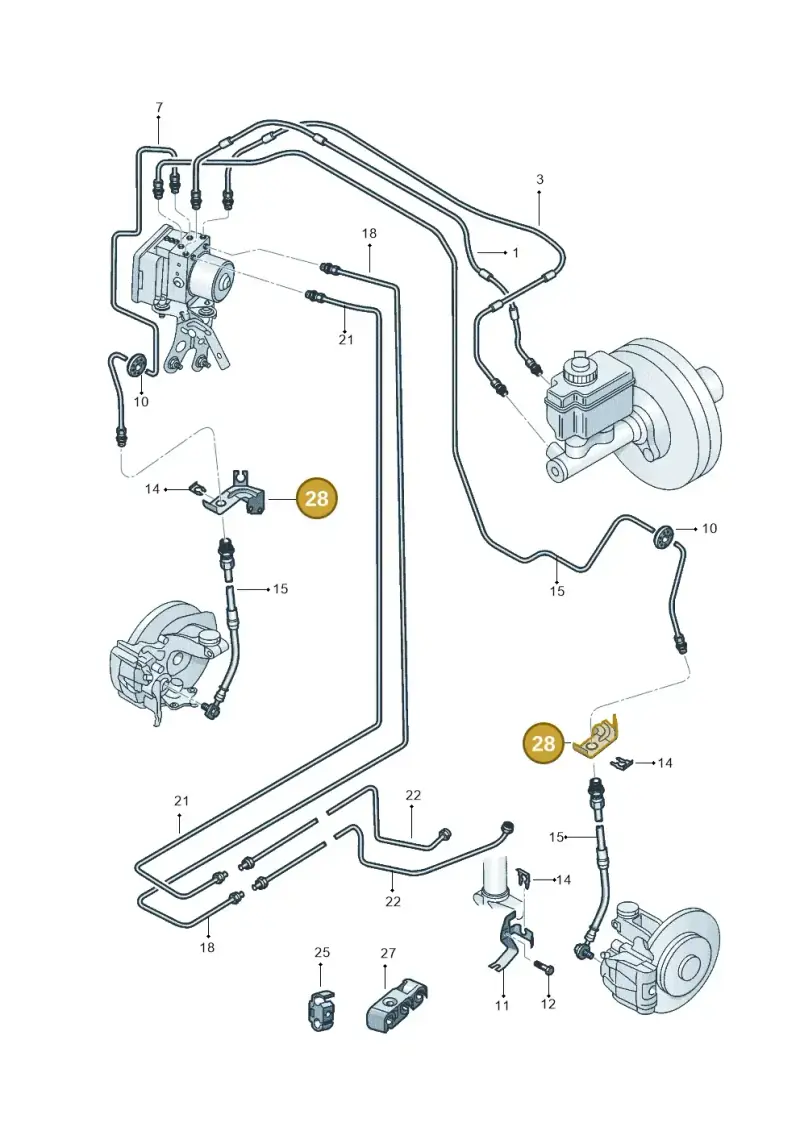 1K0611845B — Volkswagen Jetta 2.0 (2015-2015) diagram 880611210, position 28