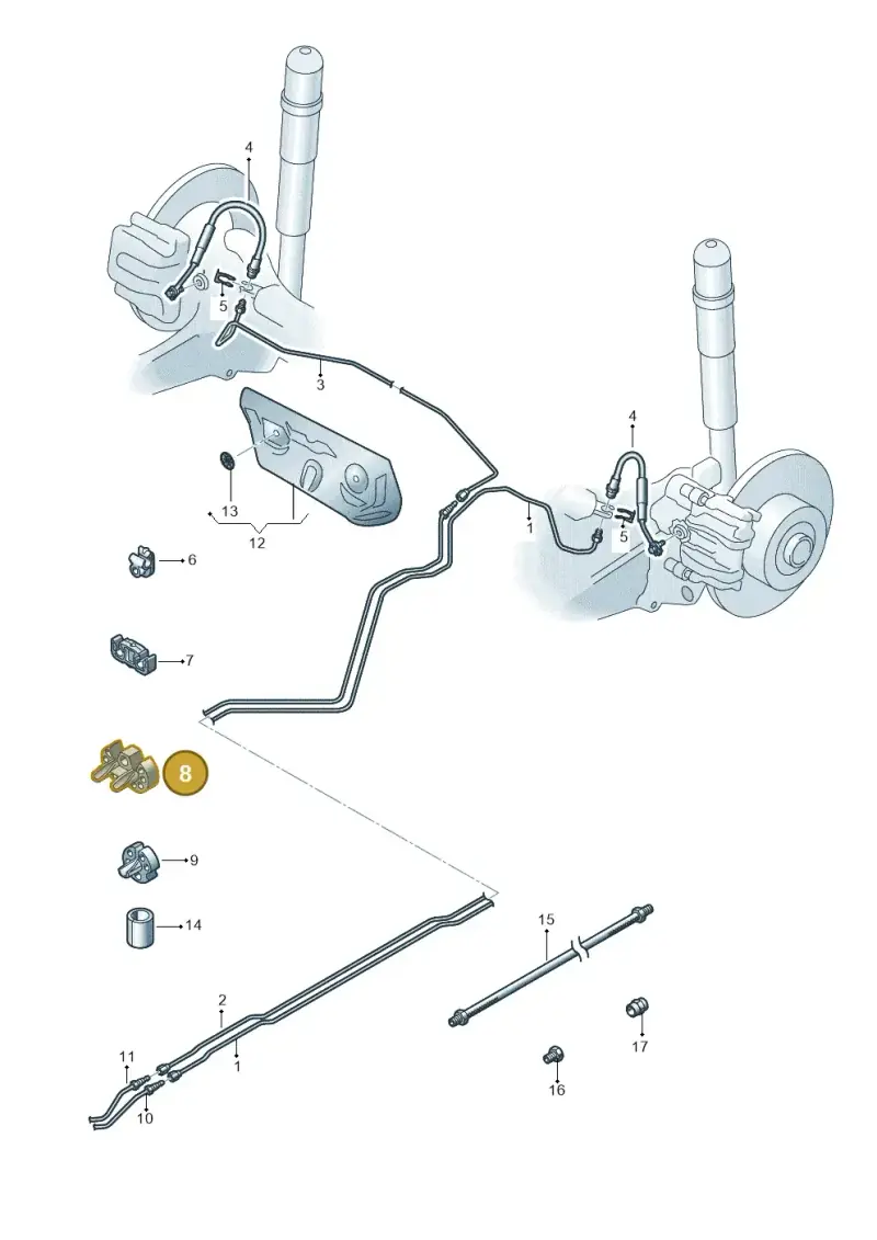 1K0611853 — Volkswagen Passat estate (2023-) diagram 793611300, position 8