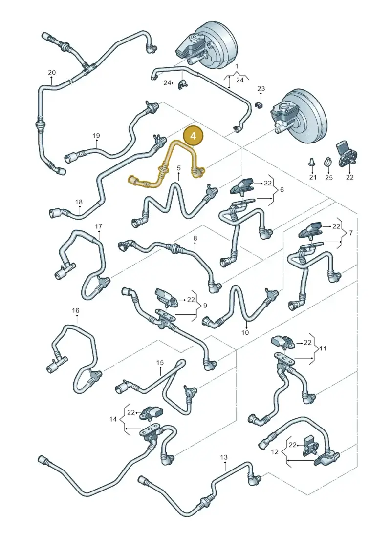 1K0612041DJ — Volkswagen Golf (2011-2013) diagram 649611760, position 4