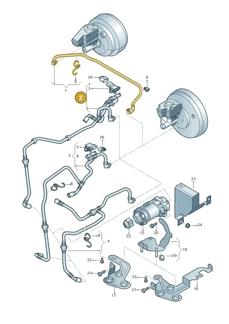 1K0612041FR — Volkswagen Golf estate (2009-2013) diagram 412611800, position 2