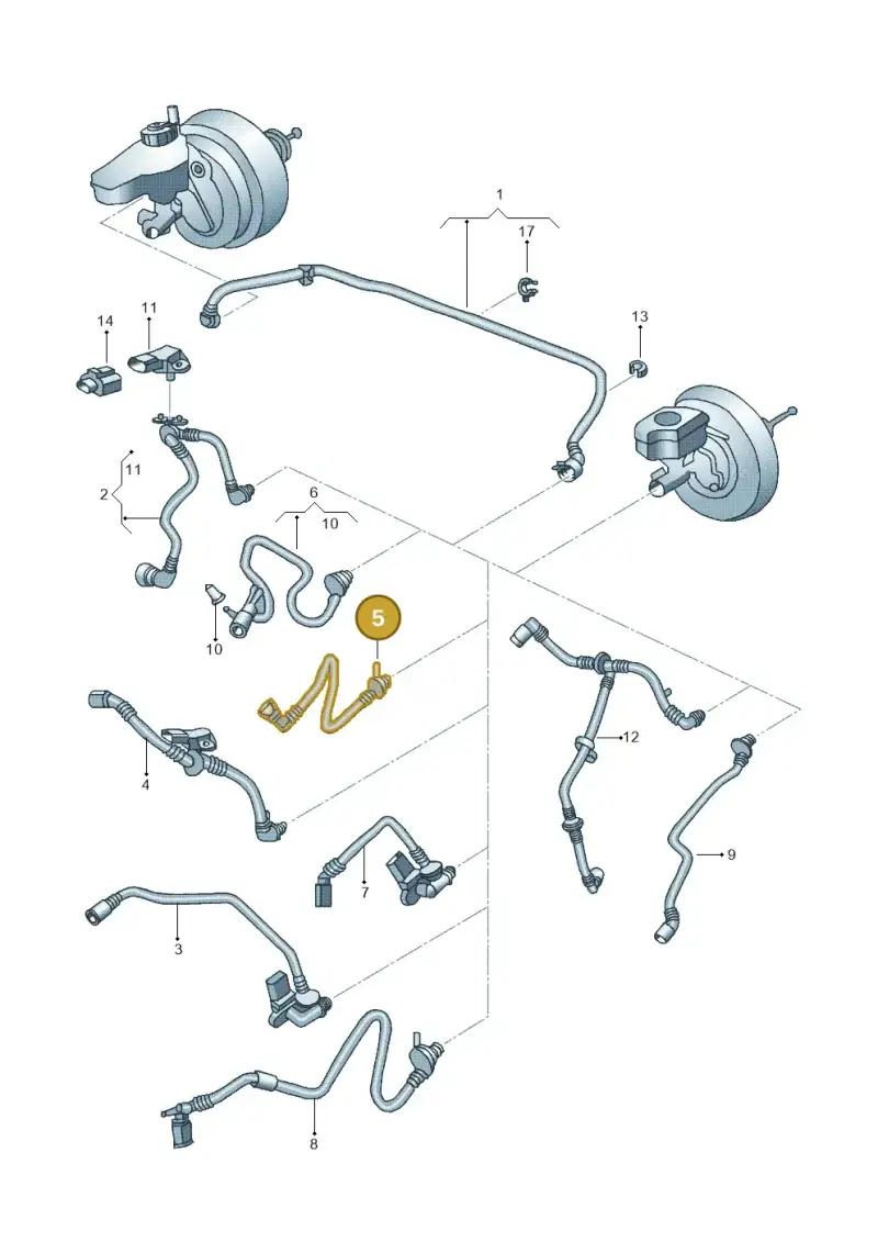 1K0612041HN — Volkswagen Jetta (2014-2017) diagram 692611700, position 5