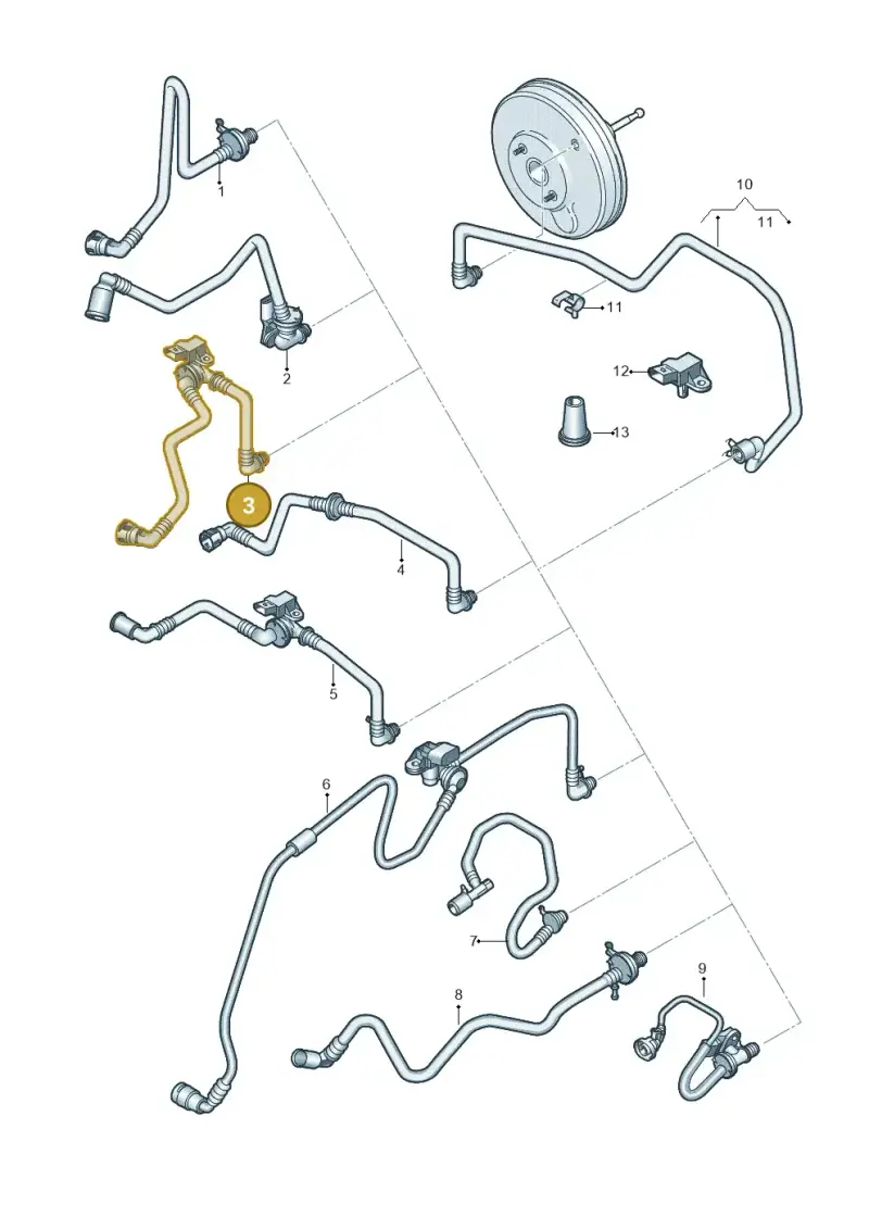 1K0612041JL — Volkswagen Golf Cabriolet (2011-2016) diagram 718611750, position 3