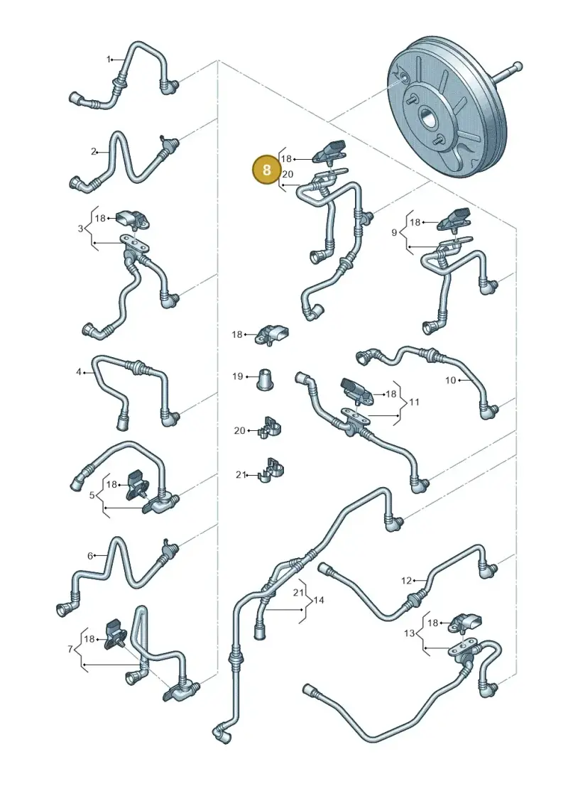 1K0612041JL — Volkswagen Golf Plus (2011-2014) diagram 730611700, position 8