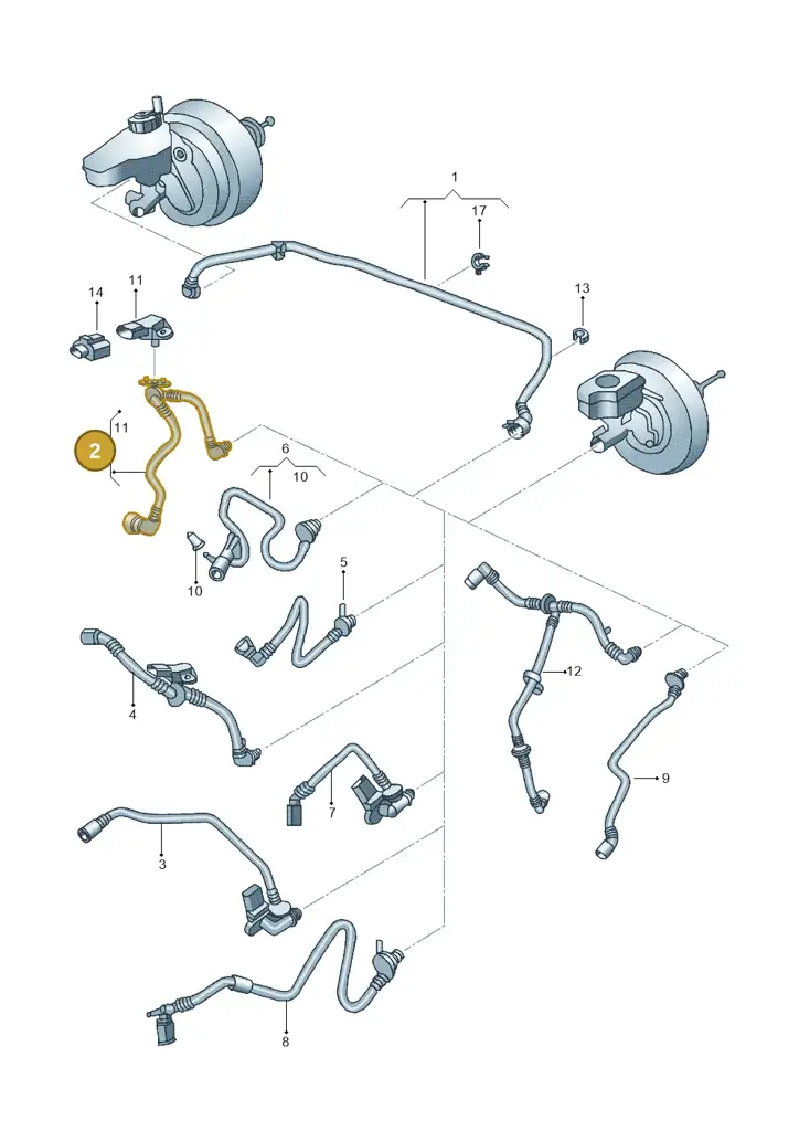 1K0612041JL — Volkswagen Jetta (2013-2014) diagram 692611700, position 2