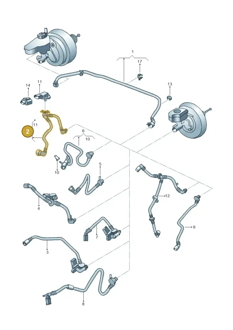1K0612041JL — Volkswagen Jetta (2013-2014) diagram 692611700, position 2