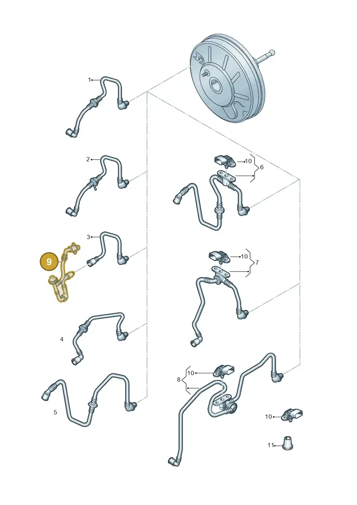 1K0612041JN — Volkswagen Polo (2012-2014) diagram 747611700, position 9