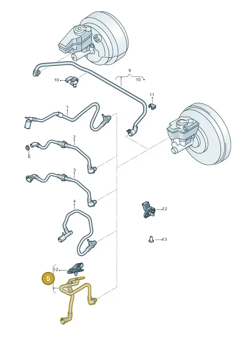 1K0612041JS — Volkswagen Scirocco 2.0 (2008-2014) diagram 651611700, position 5