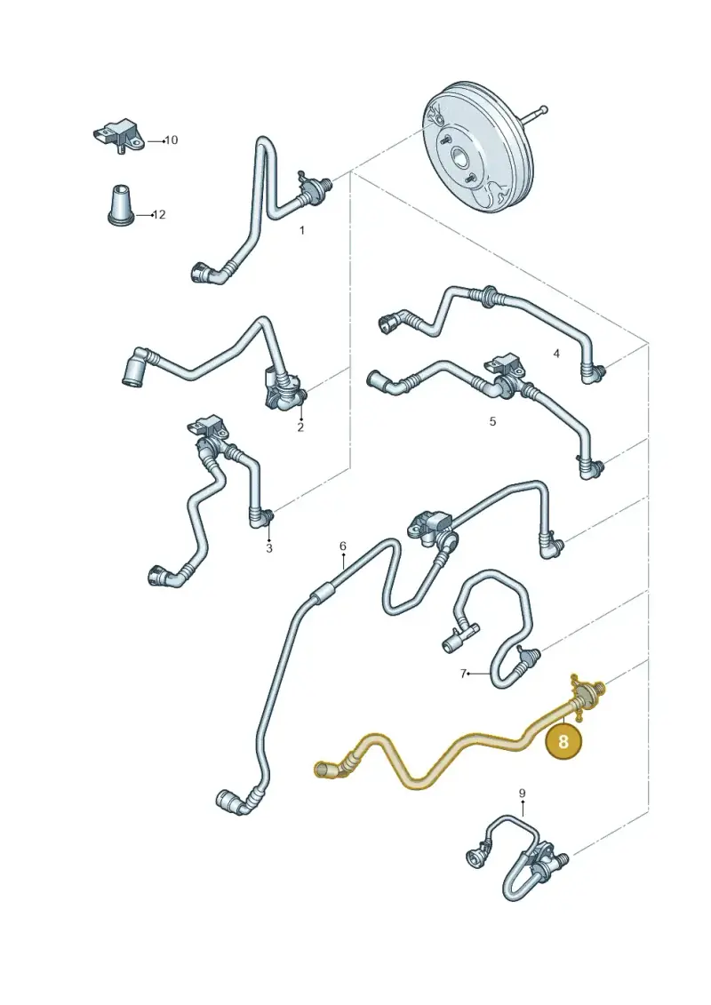1K0612041JS — Volkswagen Golf Cabriolet (2011-2016) diagram 718611700, position 8