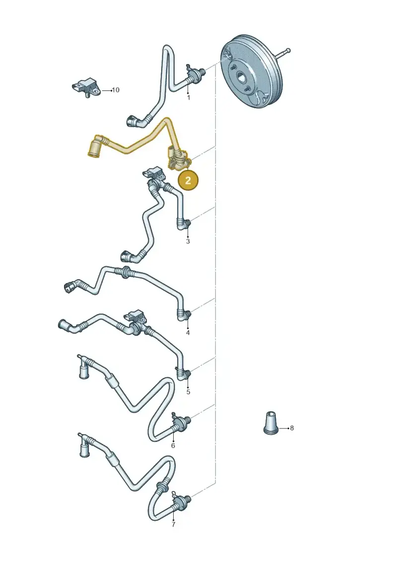 1K0612041JT — Volkswagen Touran 2.0 (2010-2015) diagram 694611700, position 2