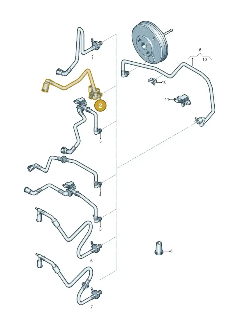 1K0612041JT — Volkswagen Touran 2.0 (2010-2015) diagram 694611750, position 2