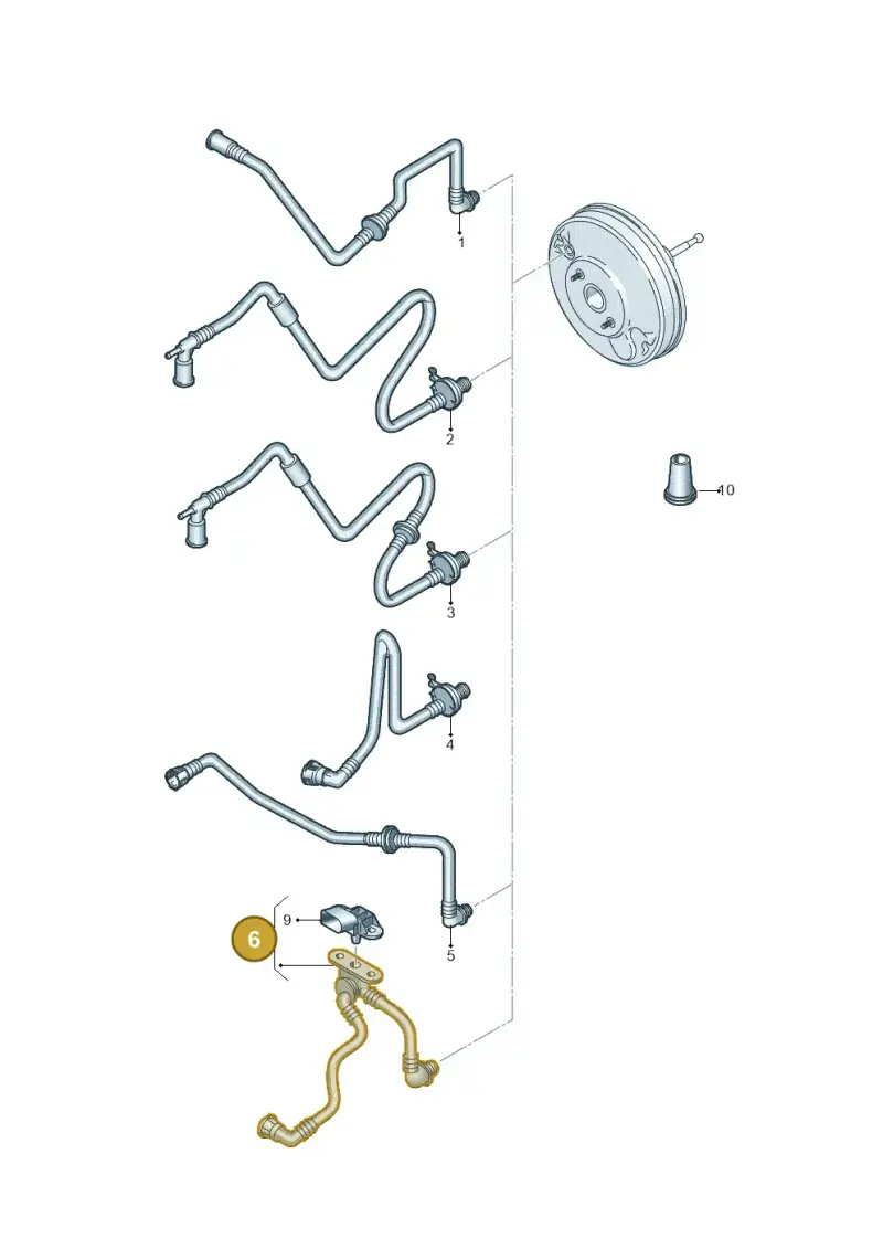 1K0612041KA — Volkswagen Caddy Maxi Kombi (2010-2015) diagram 690611700, position 6