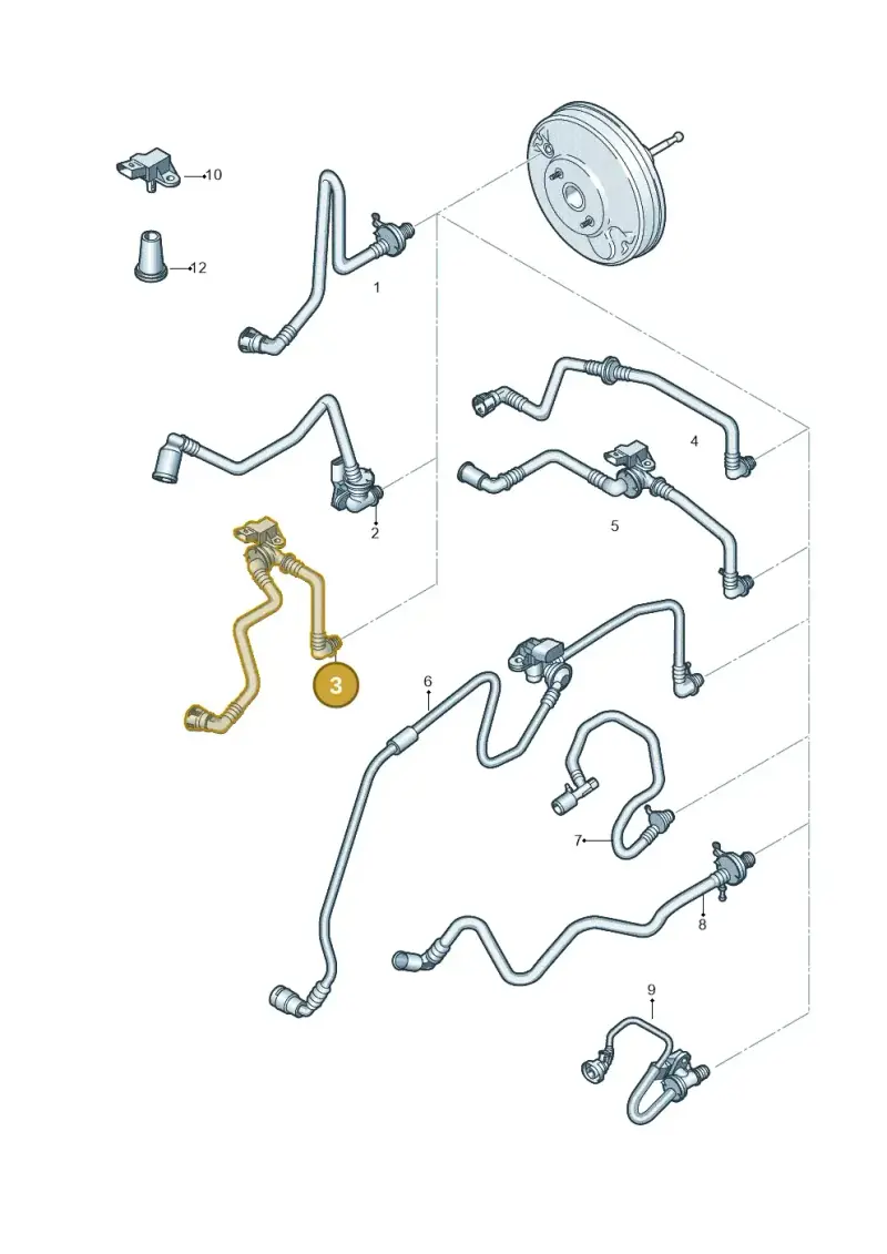 1K0612041KA — Volkswagen Golf Cabriolet (2011-2016) diagram 718611700, position 3