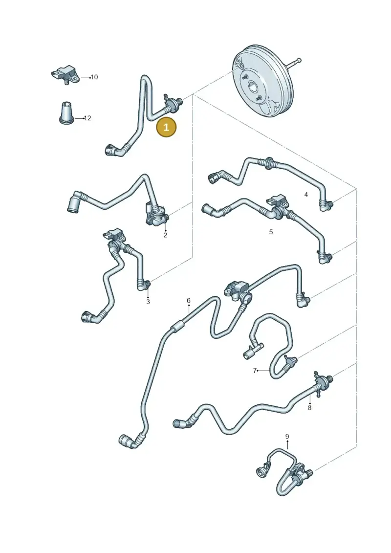 1K0612041KD — Volkswagen Golf Cabriolet (2011-2016) diagram 718611700, position 1
