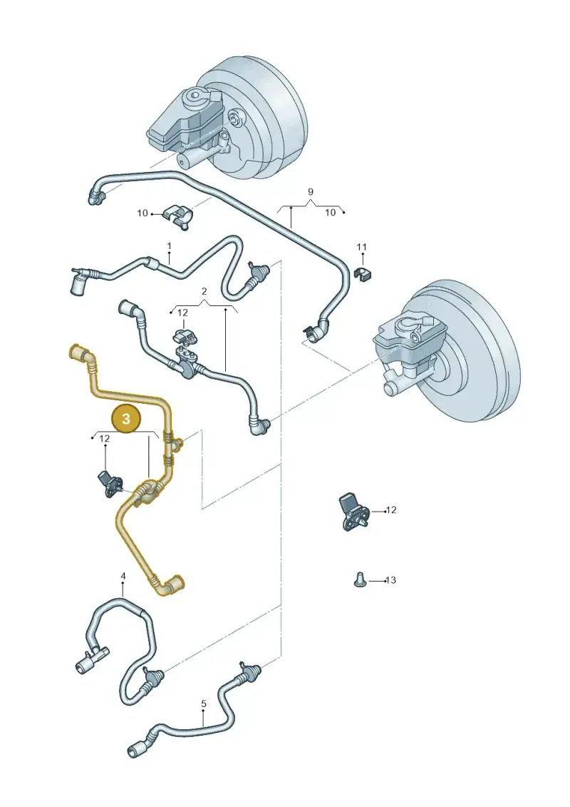 1K0612041KE — Volkswagen Scirocco 2.0 (2008-2014) diagram 651611750, position 3
