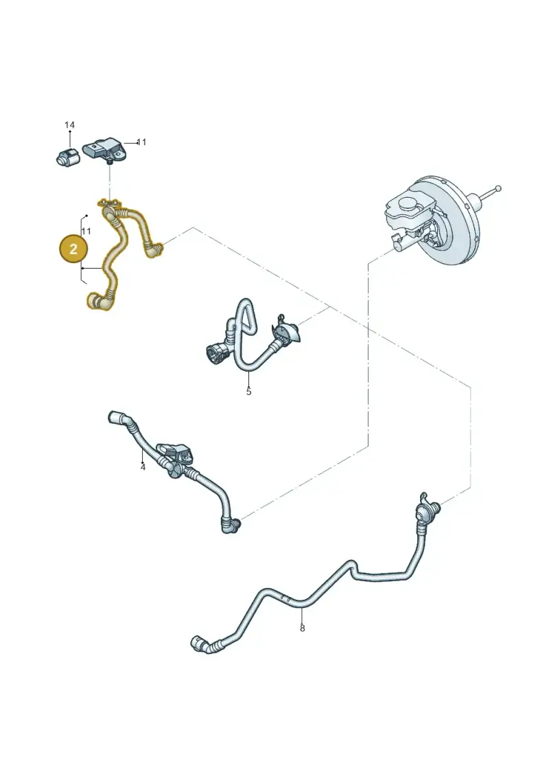 1K0612041KE — Volkswagen Jetta 1.6 (2014-2018) diagram 854611070, position 2