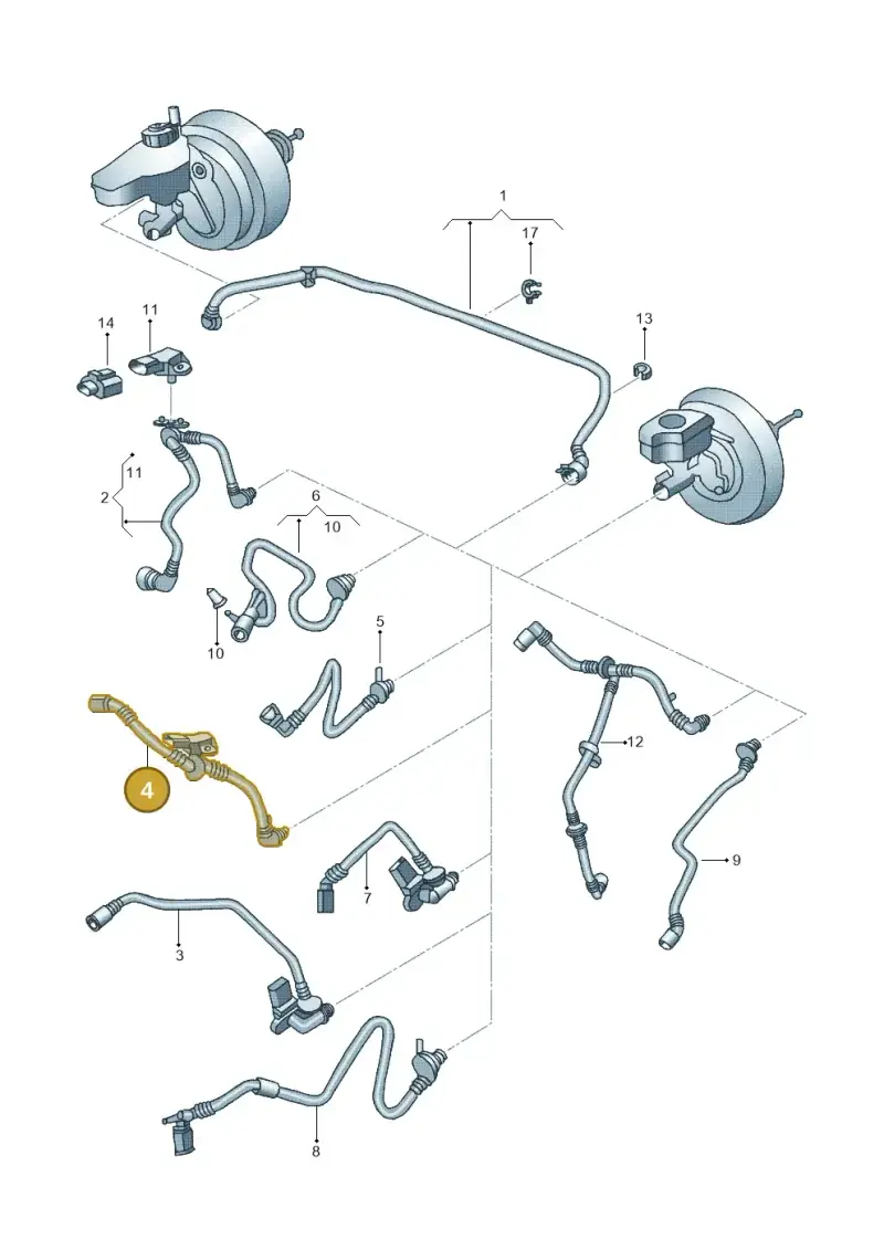 1K0612041KH — Volkswagen Jetta (2014-2017) diagram 692611700, position 4