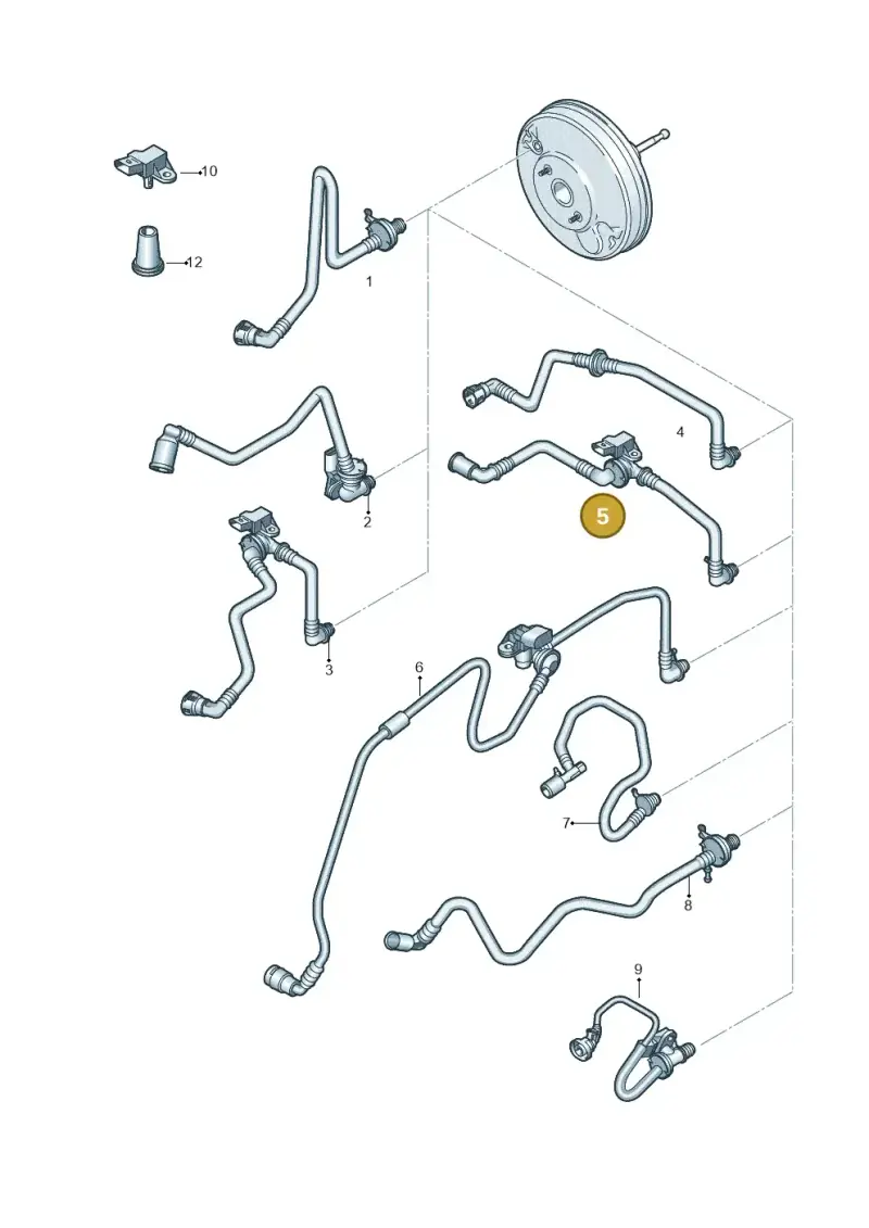 1K0612041KH — Volkswagen Golf Cabriolet (2011-2016) diagram 718611700, position 5