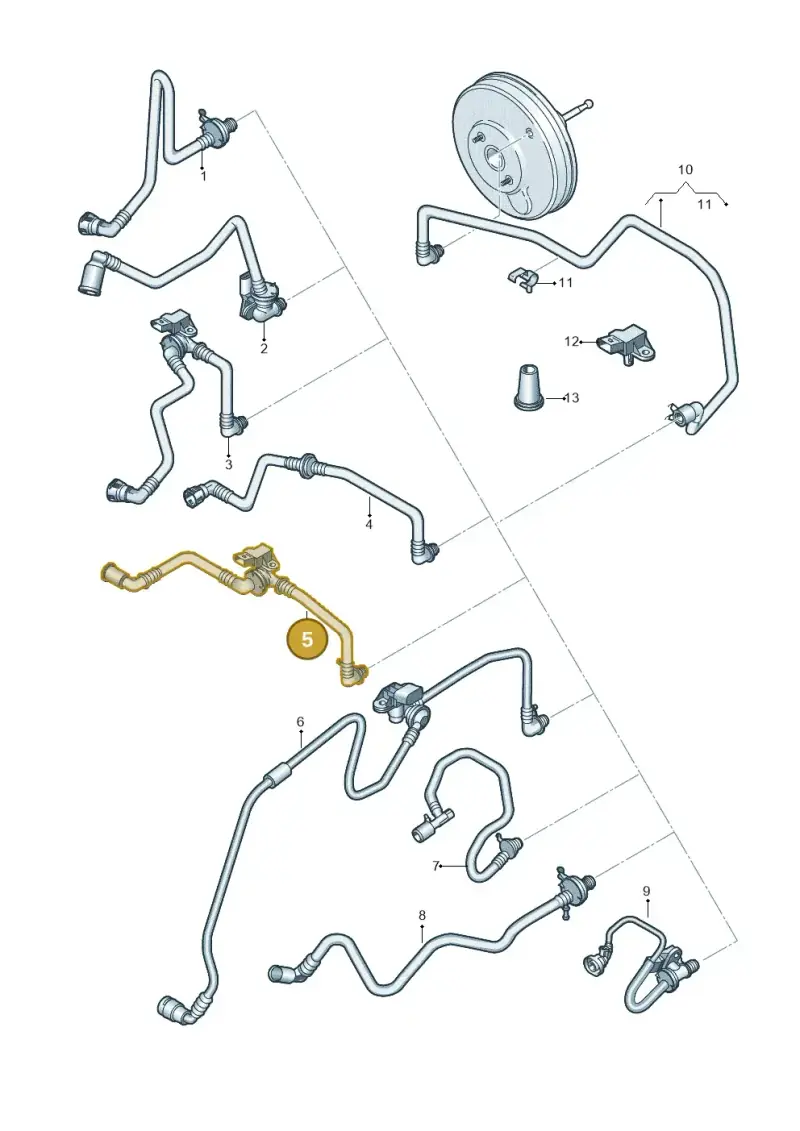 1K0612041KH — Volkswagen Golf Cabriolet (2011-2016) diagram 718611750, position 5