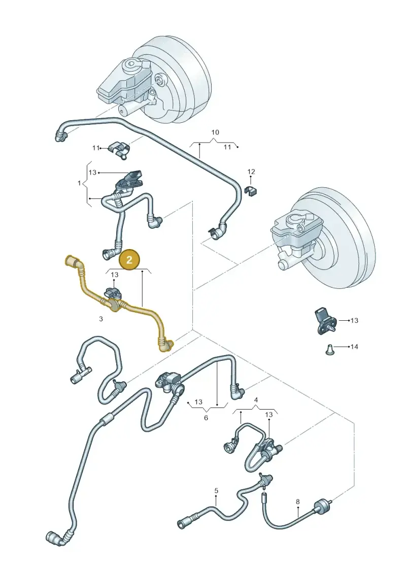 1K0612041KH — Volkswagen Scirocco 2.0 (2014-2017) diagram 786611750, position 2