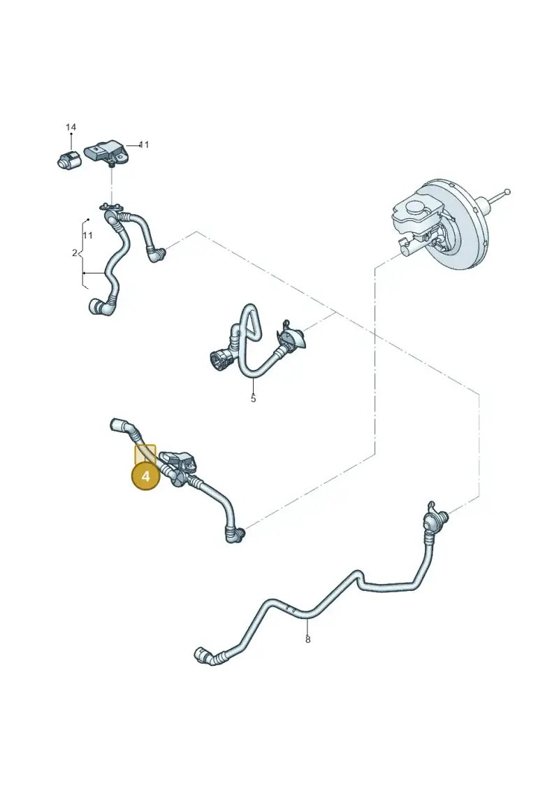 1K0612041KH — Volkswagen Jetta 1.6 (2014-2018) diagram 854611070, position 4