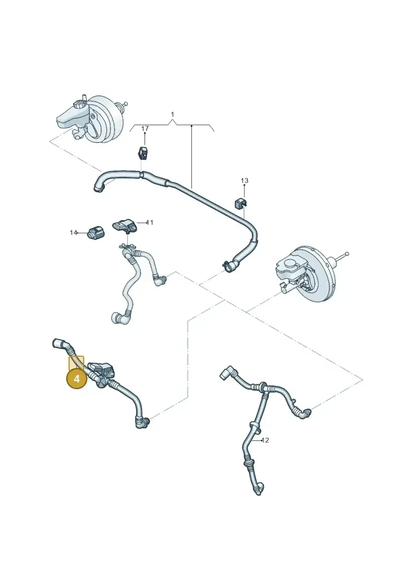 1K0612041KH — Volkswagen Jetta 1.4 (2014-2017) diagram 856611070, position 4