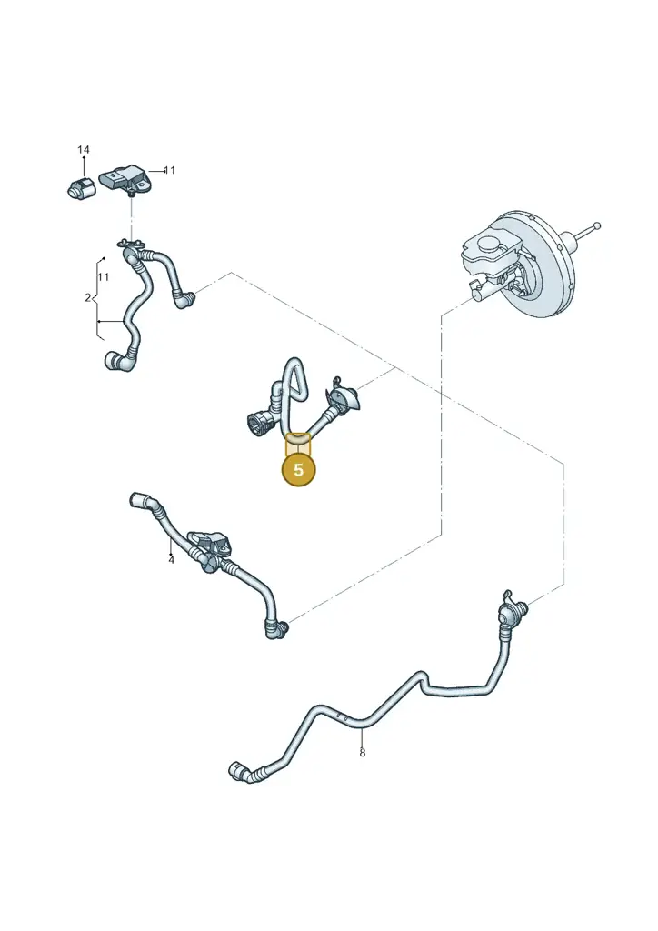 1K0612041KN — Volkswagen Jetta 1.6 (2014-2018) diagram 854611070, position 5