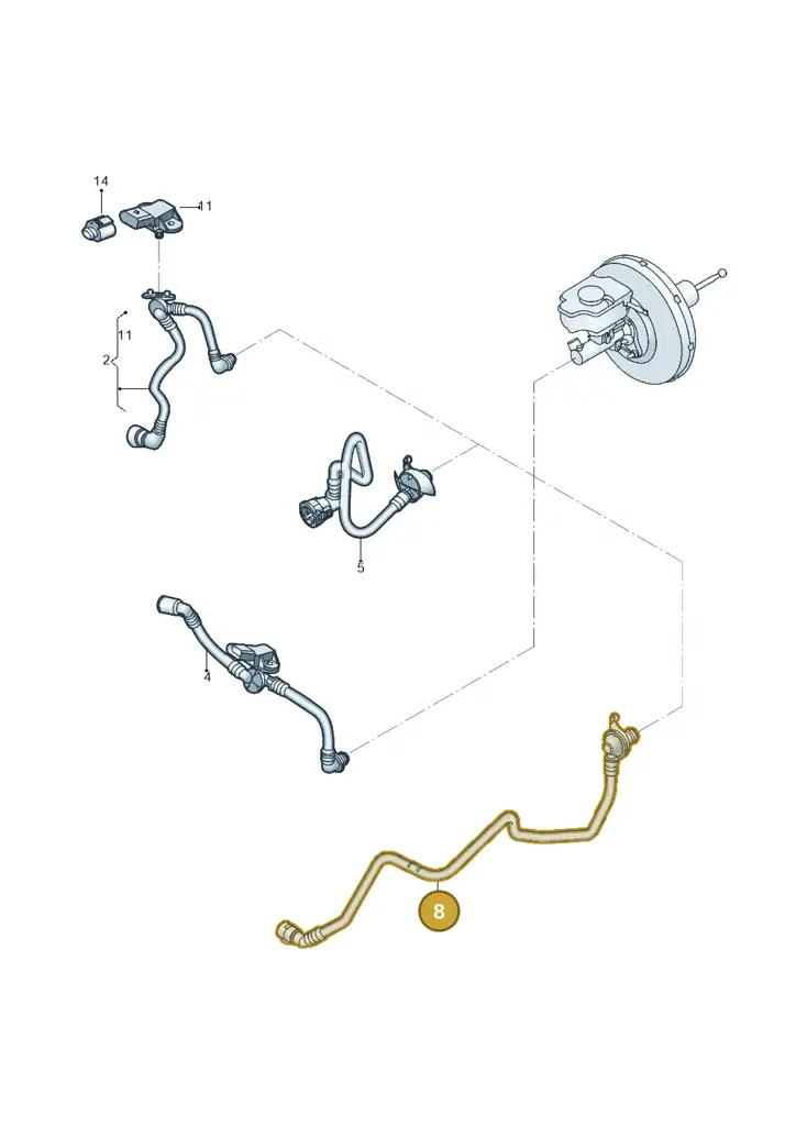 1K0612041KQ — Volkswagen Jetta 1.6 (2014-2018) diagram 854611070, position 8